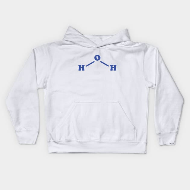 Water Molecule Chemical Formula Kids Hoodie by tinybiscuits